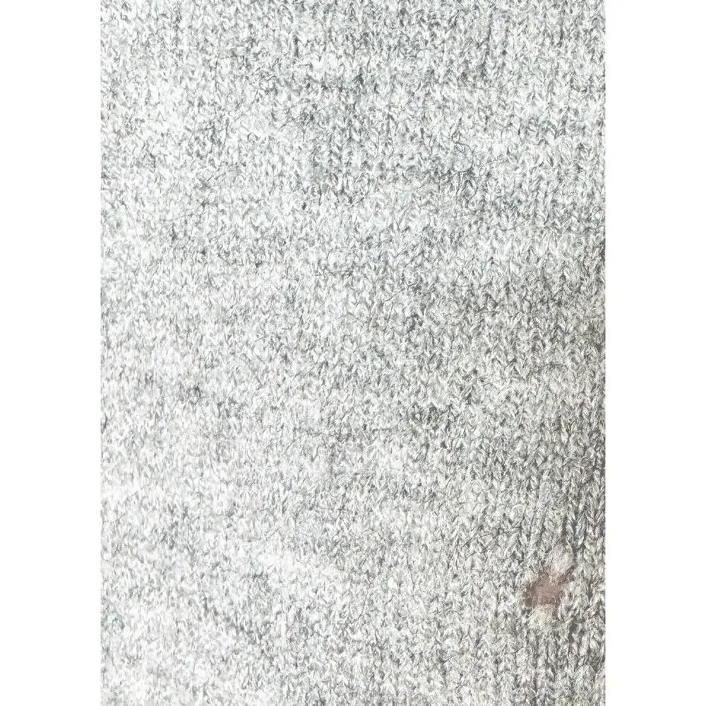 Love Tree Gray V-Neck Long Sleeve Pullover Sweater Banded Hem Thin Jumper Small
